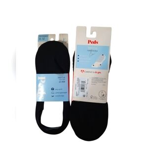 NWT PEDS Cushion No-Show Womens Socks 8-12 2 Pairs